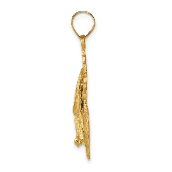 Gold Mariners Cross with Eagle Pendant