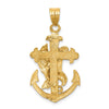 Gold Mariners Cross with Eagle Pendant