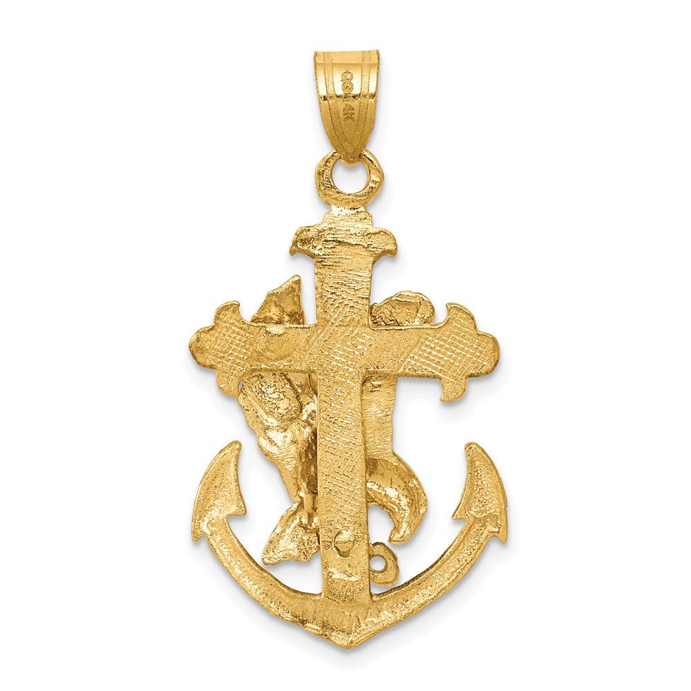Gold Mariners Cross with Eagle Pendant