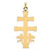 14k Two-tone Cara Vaca Crucifix Pendant