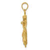 14k Satin Diamond-cut Mariners Crucifix Pendant