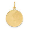 14k Polished CONFIRMATION with Dove Round Charm