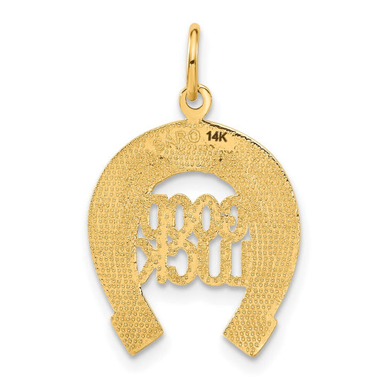 Gold Polished Horseshoe Pendants