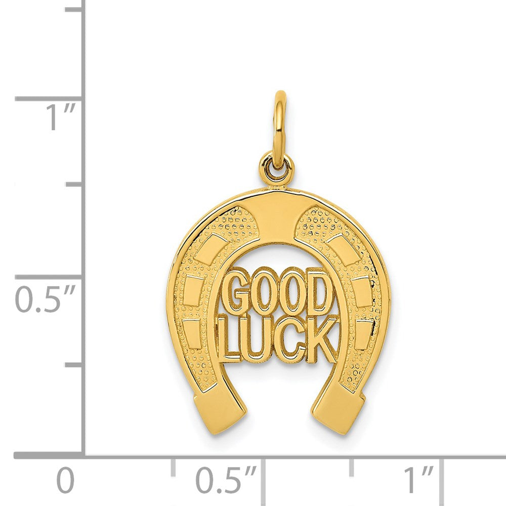 Gold Polished Horseshoe Pendants