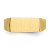 Gold Polished Rectangle Open Back Signet Ring