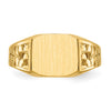 Polished Gold Fancy Signet Rings