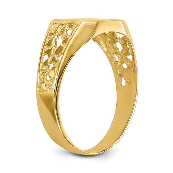 Polished Gold Fancy Signet Rings