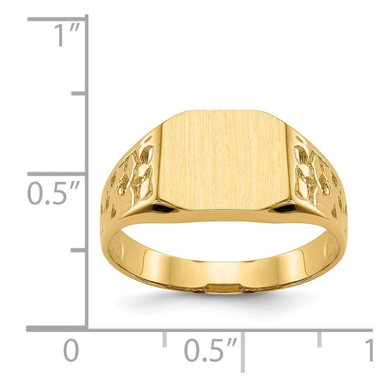Polished Gold Fancy Signet Rings