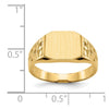 Polished Gold Fancy Signet Rings
