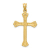 14k Satin Diamond-cut Crucifix Charm