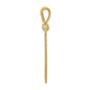 14k Textured Back Caduceus Pendant