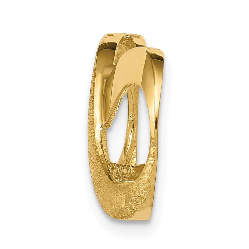 Gold Polished Infinity Slide Pendants