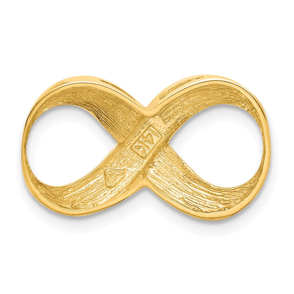 Gold Polished Infinity Slide Pendants