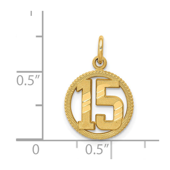 14k 15 in Circle Pendant