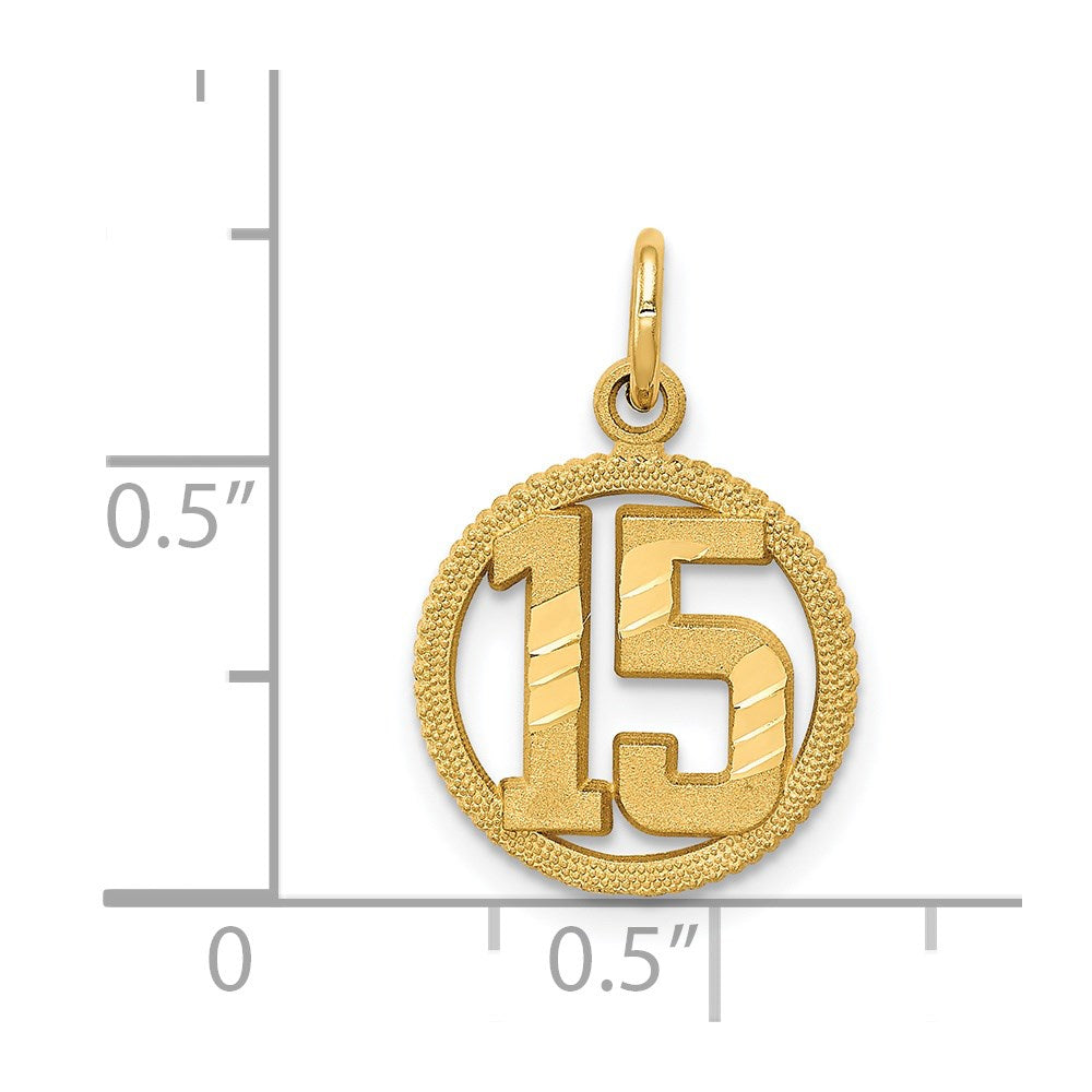 14k 15 in Circle Pendant