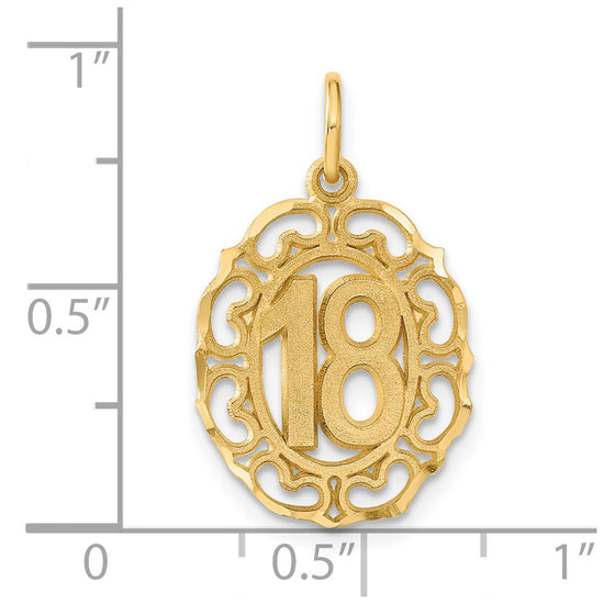 14k 18 in Oval Pendant