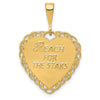14k Reversible SWEET 16 / REACH FOR THE STARS Charm