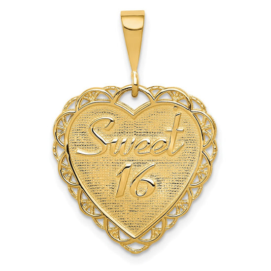 14k Reversible SWEET 16 / REACH FOR THE STARS Charm