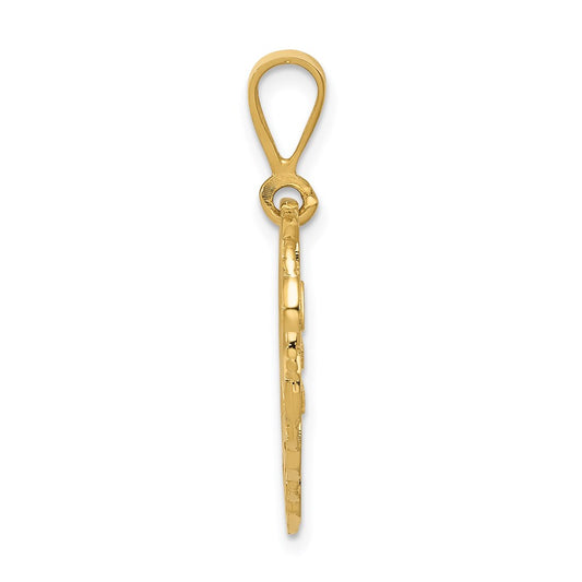 14k Reversible 25th ANNIVERSARY / OUR LOVE GROWS STRONGER EVERY YEAR Charm