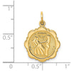 14k Bride and Groom Textured Back Charm