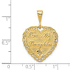 14k Reversible FOR MY DAUGHTER / YOU ARE MY PRIDE AND JOY Heart Charm