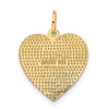 14k DADDYS LITTLE GIRL Heart Charm