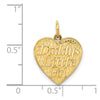 14k DADDYS LITTLE GIRL Heart Charm
