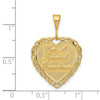 14k Reversible FOR A SPECIAL GRANDMA / SO MANY HEARTS Pendant