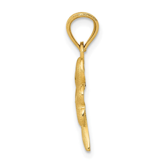 Gold Polished Four Leaf Cl.over Pendants