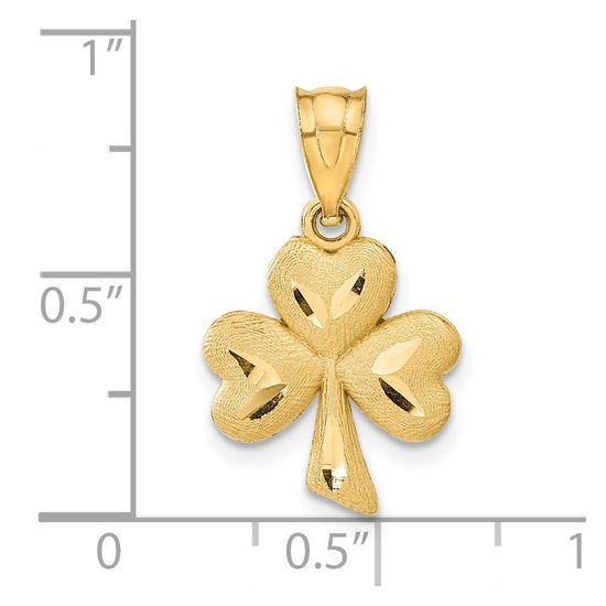 Gold Polished Four Leaf Cl.over Pendants