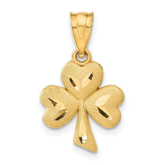 Gold Polished Four Leaf Cl.over Pendants