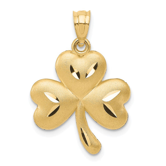 Gold Polished Four Leaf Cl.over Pendants