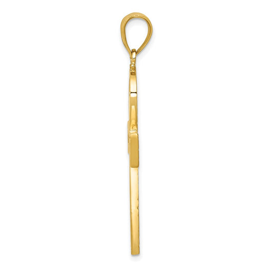 14k Large Ankh Cross Pendant