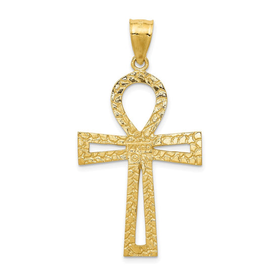 14k Large Ankh Cross Pendant