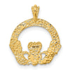 Gold Polished Claddagh Pendants