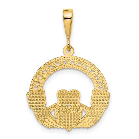 Gold Polished Claddagh Pendants