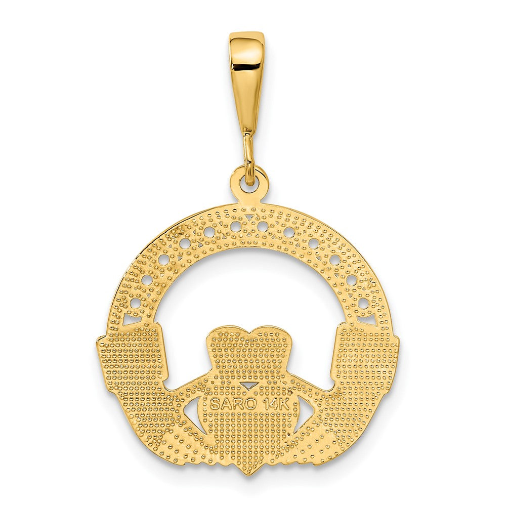 Gold Polished Claddagh Pendants