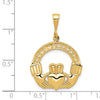 Gold Polished Claddagh Pendants