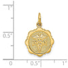 14k RN Registered Nurse Textured Back Disc Charm