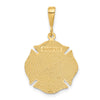 14k FIRE RESCUE Badge Pendant
