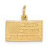 14k GOD BLESS AMERICA Flag Charm