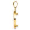 Wideband Distinguished Coin Jewelry 14k Polished and Diamond-cut 14.0mm Prong Coin Bezel Pendant