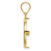 Wideband Distinguished Coin Jewelry 14k Polished and Diamond-cut 16.5mm Prong Coin Bezel Pendant