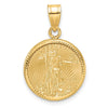 Gold Diamond-cut American Eagle Coin Bezels with Coins