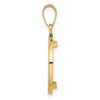 Gold Polished Diamond-cut Prong Coin Bezel Pendant
