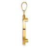 Gold Polished Diamond-cut Prong Coin Bezel Pendant