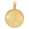 Gold Diamond-cut American Eagle Coin Bezels with Coins