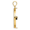 Gold Polished Diamond-cut Prong Coin Bezel Pendant