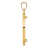 Gold Polished Diamond-cut Prong Coin Bezel Pendant