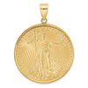 Gold Diamond-cut American Eagle Coin Bezels with Coins